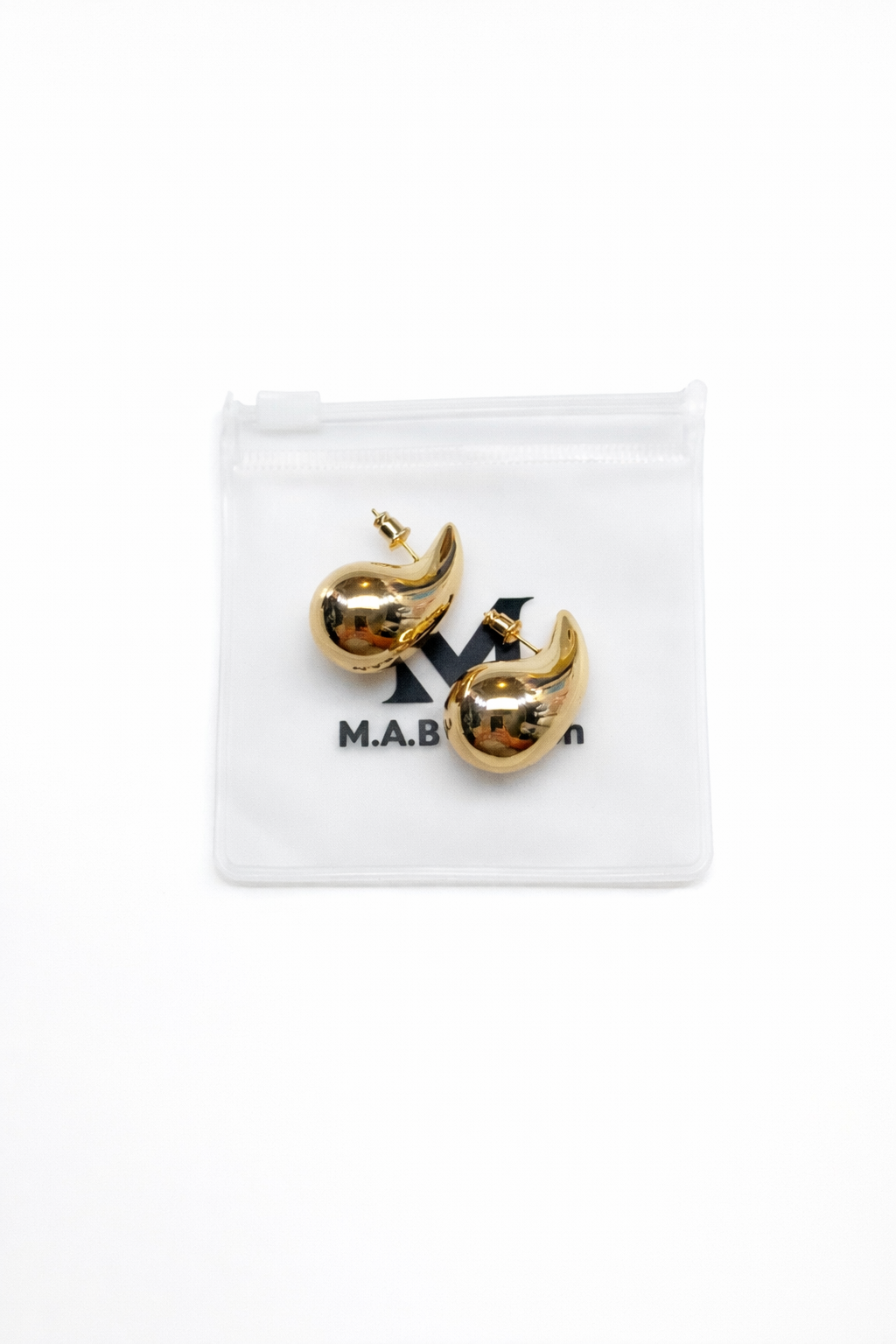 Eva Collection 18k Gold Plated Chunky Drop Earrings