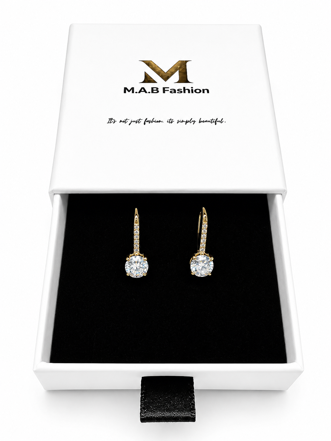 Moissanite VVS Lab Diamond Dangling 925 Sterling Silver 14k Plated gold Earrings
