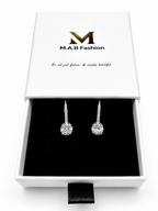 Moissanite VVS Lab Diamond Dangling 925 Sterling Silver 14k Plated gold Earrings
